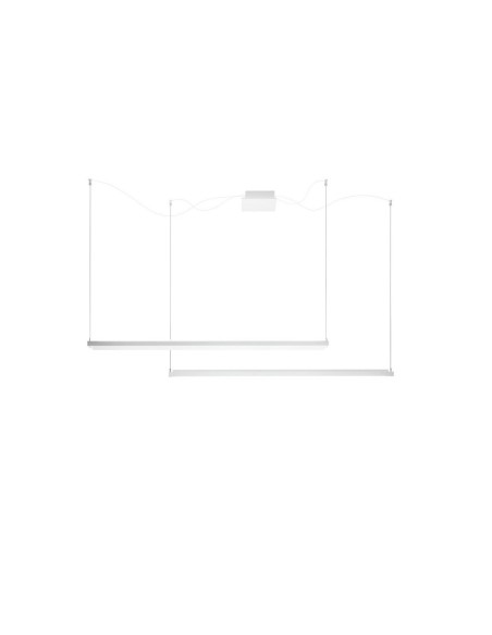 LAMPADA A SOSPENSIONE STILNOVO TABLET 2 SOURCES BIANCO