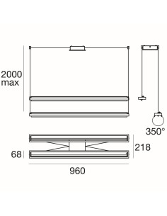 LAMPADA A SOSPENSIONE STILNOVO TABLET 2 SOURCES BIANCO 2