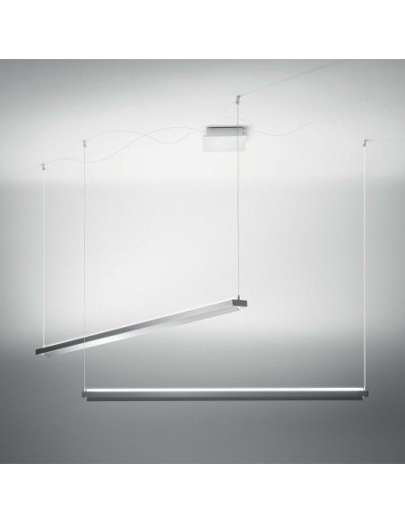 LAMPADA A SOSPENSIONE STILNOVO TABLET 2 SOURCES BIANCO