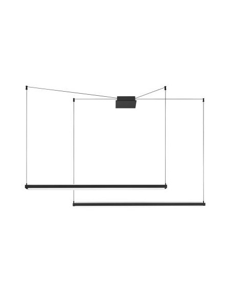 LAMPADA A SOSPENSIONE STILNOVO TABLET 2 SOURCES NERO