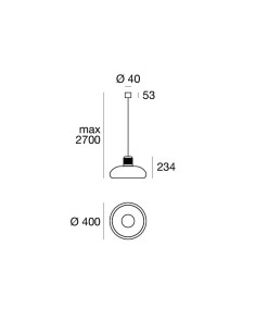 LAMPADA A SOSPENSIONE STILNOVO TREPIU' BIANCO / NERO 2