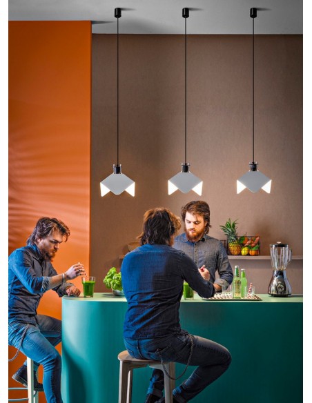 LAMPADA A SOSPENSIONE STILNOVO TRIEDO BIANCO