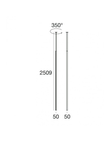 LAMPADA A SOSPENSIONE STILNOVO XILEMA ALLUMINIO LUCIDO
