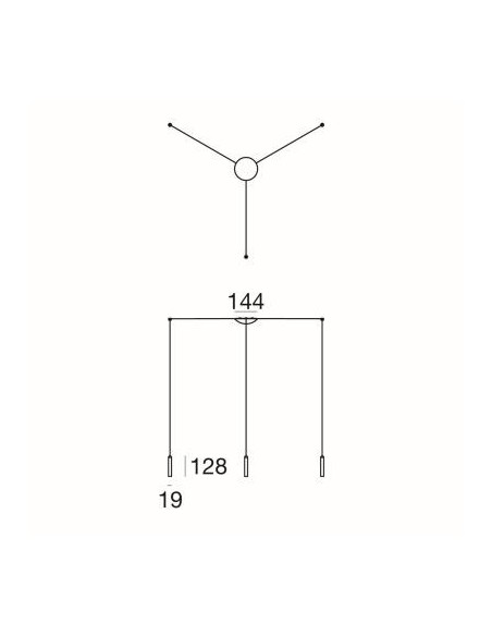 LAMPADA A SOSPENSIONE STILNOVO 2NIGHTS 3 SOURCES BIANCO / BIANCO