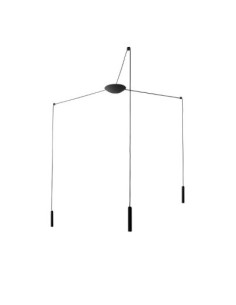 LAMPADA A SOSPENSIONE STILNOVO 2NIGHTS 3 SOURCES NERO / NERO
