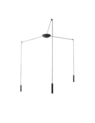LAMPADA A SOSPENSIONE STILNOVO 2NIGHTS 3 SOURCES NERO / NERO
