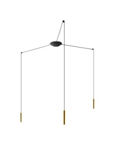 LAMPADA A SOSPENSIONE STILNOVO 2NIGHTS 3 SOURCES NERO / ORO