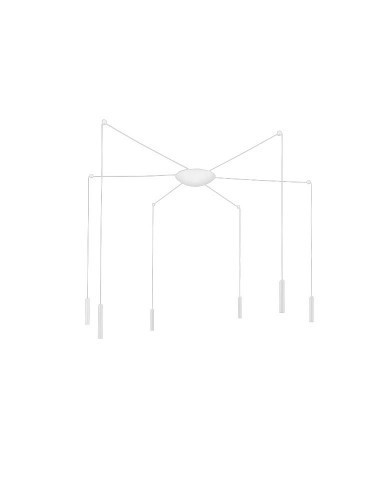 LAMPADA A SOSPENSIONE STILNOVO 2NIGHTS 6 SOURCES BIANCO / BIANCO