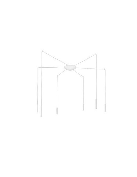 LAMPADA A SOSPENSIONE STILNOVO 2NIGHTS 6 SOURCES BIANCO / BIANCO