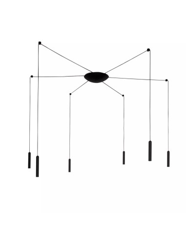 LAMPADA A SOSPENSIONE STILNOVO 2NIGHTS 6 SOURCES NERO / NERO