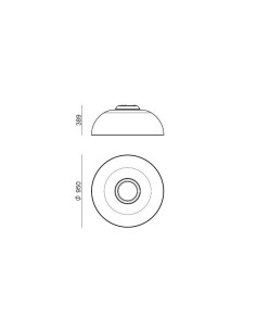 LAMPADA A SOFFITTO/PARETE STILNOVO DEMI  Ø95 BIANCO / TRASPARENTE 2