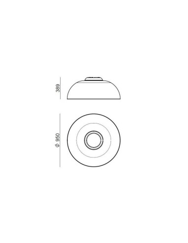 LAMPADA A SOFFITTO/PARETE STILNOVO DEMI  Ø95 BIANCO / TRASPARENTE