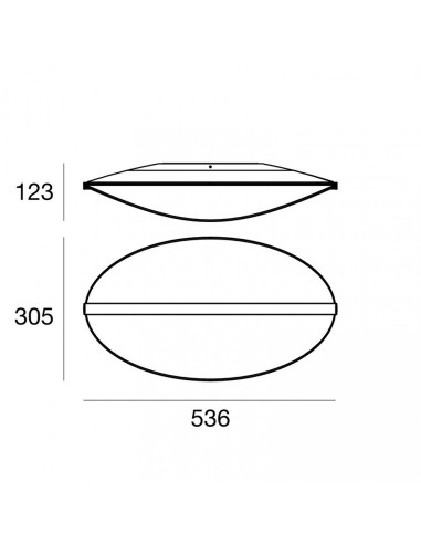 LAMPADA A SOFFITTO/PARETE STILNOVO DIPHY L54 BIANCO / TRASPARENTE