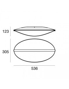 LAMPADA A SOFFITTO/PARETE STILNOVO DIPHY L54 BIANCO / TRASPARENTE 2