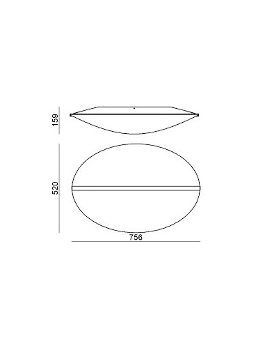 LAMPADA A SOFFITTO/PARETE STILNOVO DIPHY L76 BIANCO / TRASPARENTE