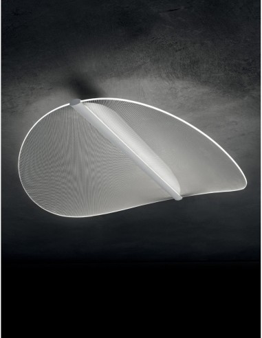 LAMPADA A SOFFITTO/PARETE STILNOVO DIPHY L76 BIANCO / TRASPARENTE