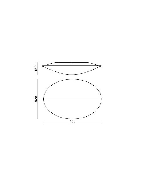 LAMPADA A SOFFITTO/PARETE STILNOVO DIPHY L76 BIANCO / TRASPARENTE