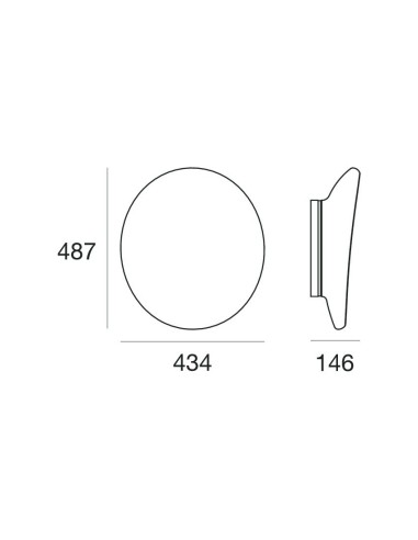 LAMPADA A SOFFITTO/PARETE STILNOVO DYNAMIC Ø43 BIANCO