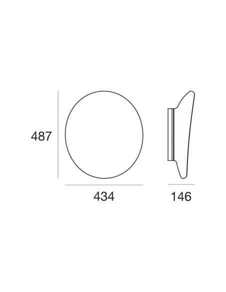 LAMPADA A SOFFITTO/PARETE STILNOVO DYNAMIC Ø43 BIANCO