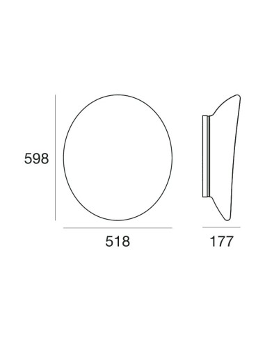 LAMPADA A SOFFITTO/PARETE STILNOVO DYNAMIC Ø52 BIANCO
