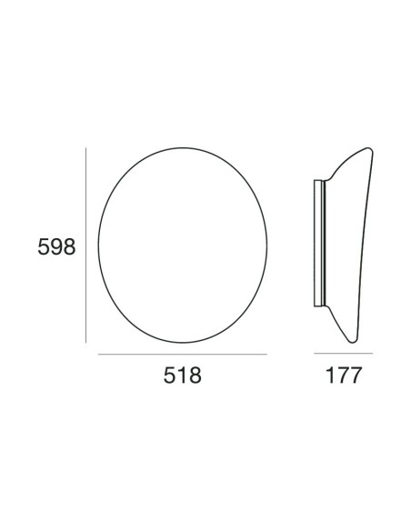LAMPADA A SOFFITTO/PARETE STILNOVO DYNAMIC Ø52 BIANCO