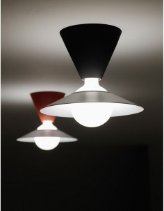 LAMPADA A SOFFITTO/PARETE STILNOVO FANTE ROSSO / BIANCO 2