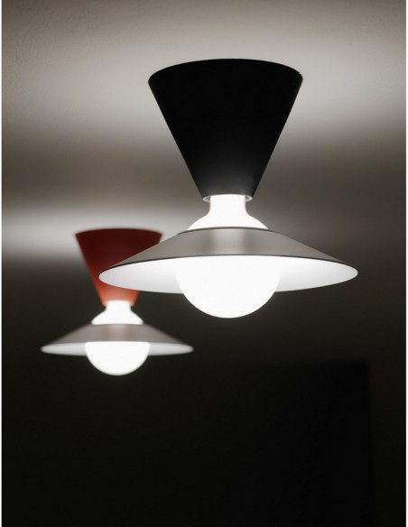 LAMPADA A SOFFITTO/PARETE STILNOVO FANTE ROSSO / BIANCO