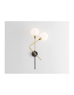 LAMPADA A PARETE STILNOVO GALASSIA 2 SOURCES DX ORO / BIANCO 2