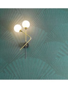 LAMPADA A PARETE STILNOVO GALASSIA 2 SOURCES SX ORO / BIANCO