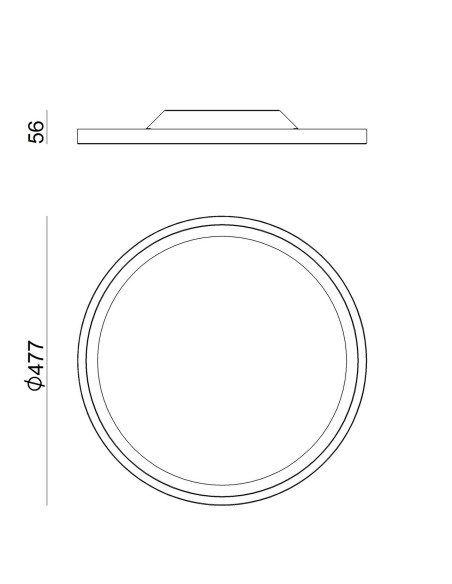LAMPADA A PARETE/SOFFITTO STILNOVO HINOMARU Ø48 ORO ROSA