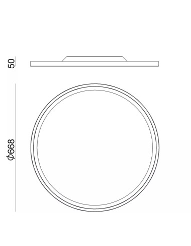 LAMPADA A PARETE/SOFFITTO STILNOVO HINOMARU Ø67 NICHEL NERO