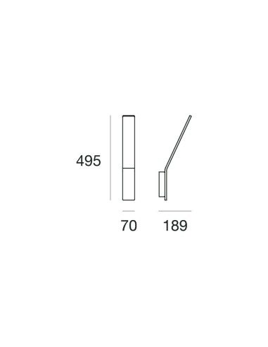 LAMPADA A PARETE/SOFFITTO STILNOVO LAMA WALL NERO