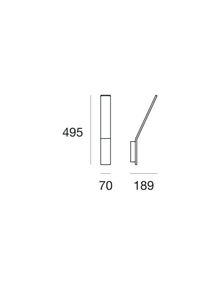 LAMPADA A PARETE/SOFFITTO STILNOVO LAMA WALL NERO