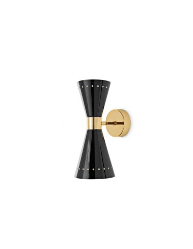 LAMPADA A PARETE/SOFFITTO STILNOVO MEGAFONO 1x2 ORO / NERO