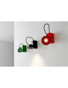 LAMPADA A PARETE/SOFFITTO STILNOVO MINIBOX VERDE 2
