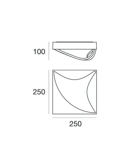 LAMPADA A PARETE/SOFFITTO STILNOVO MOONFLOWER D.W. MASTER TILE BIANCO