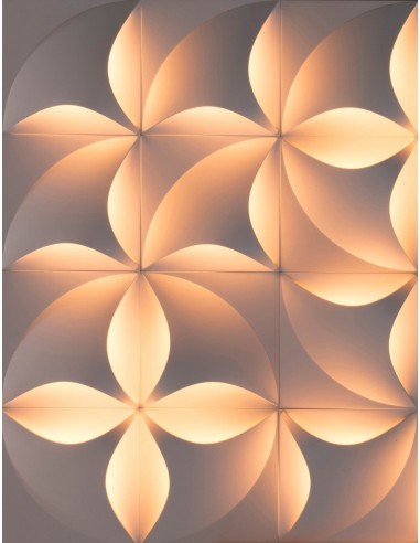 LAMPADA A PARETE/SOFFITTO STILNOVO MOONFLOWER D.W. SLAVE TILE BIANCO