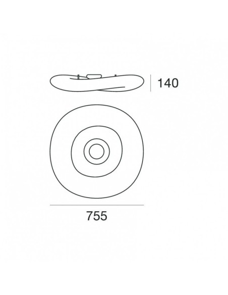 LAMPADA A PARETE/SOFFITTO STILNOVO MR MAGOO Ø76 BIANCO