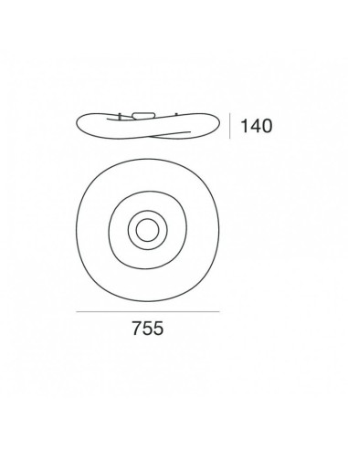 LAMPADA A PARETE/SOFFITTO STILNOVO MR MAGOO Ø76 BIANCO