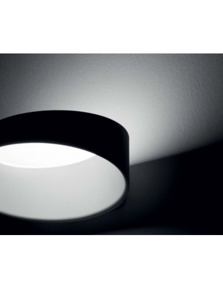 LAMPADA A PARETE/SOFFITTO STILNOVO OXYGEN WALL SML NERO / BIANCO