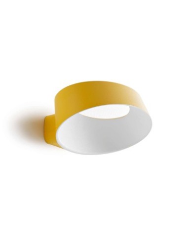 LAMPADA A PARETE/SOFFITTO STILNOVO OXYGEN WALL SML GIALLO / BIANCO