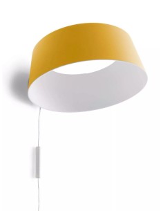 LAMPADA A PARETE/SOFFITTO STILNOVO OXYGEN WALL LRG GIALLO / BIANCO