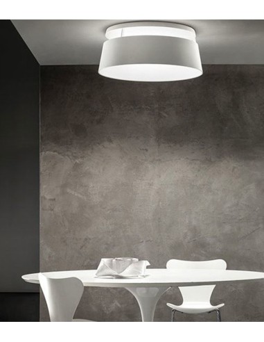 LAMPADA A PARETE/SOFFITTO STILNOVO OXYGEN CEILING Ø56 BIANCO / BIANCO