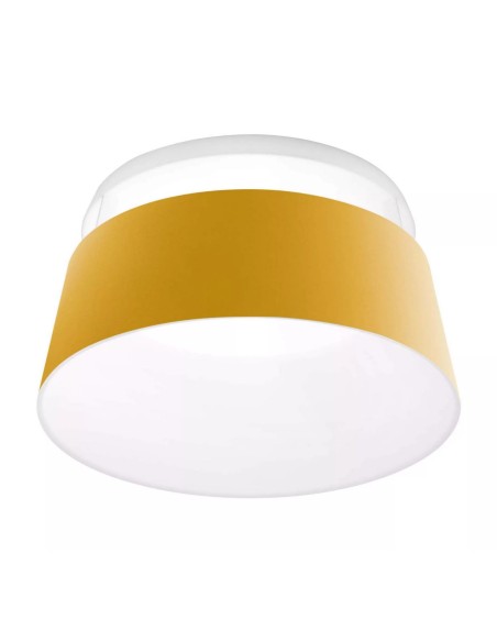 LAMPADA A PARETE/SOFFITTO STILNOVO OXYGEN CEILING Ø56 GIALLO / BIANCO