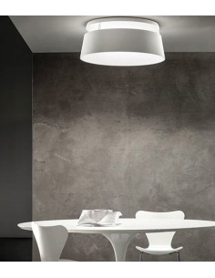 LAMPADA A PARETE/SOFFITTO STILNOVO OXYGEN CEILING Ø75 BIANCO / BIANCO