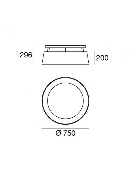 LAMPADA A PARETE/SOFFITTO STILNOVO OXYGEN CEILING Ø75 BIANCO / BIANCO