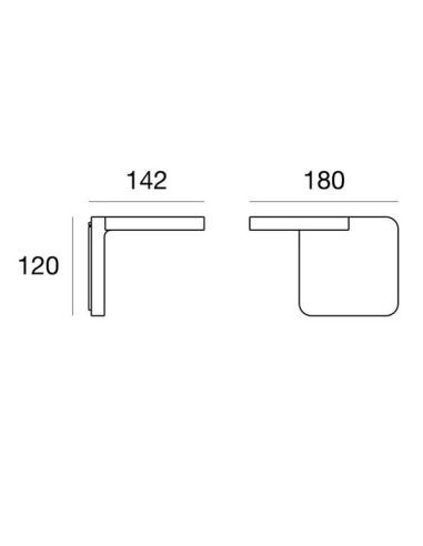 LAMPADA A PARETE/SOFFITTO STILNOVO QUAD BIANCO