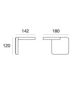 LAMPADA A PARETE/SOFFITTO STILNOVO QUAD NERO 2