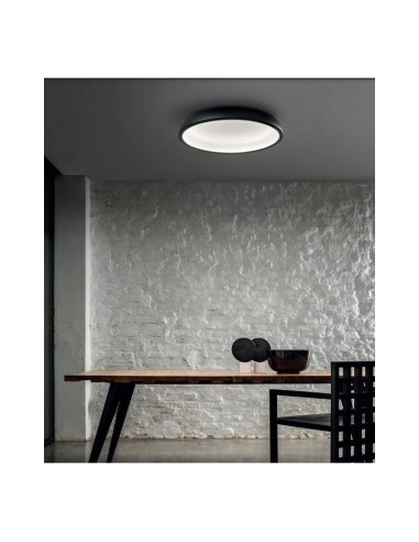 LAMPADA A PARETE/SOFFITTO STILNOVO REFLEXIO Ø46 NERO / BIANCO