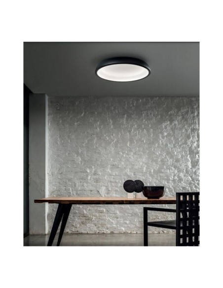 LAMPADA A PARETE/SOFFITTO STILNOVO REFLEXIO Ø46 NERO / BIANCO